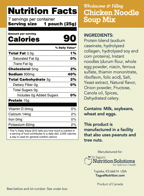 Chicken Noodle - Nutrition Facts