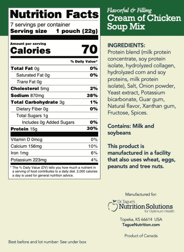 Cream of Chicken - Nutrition Facts