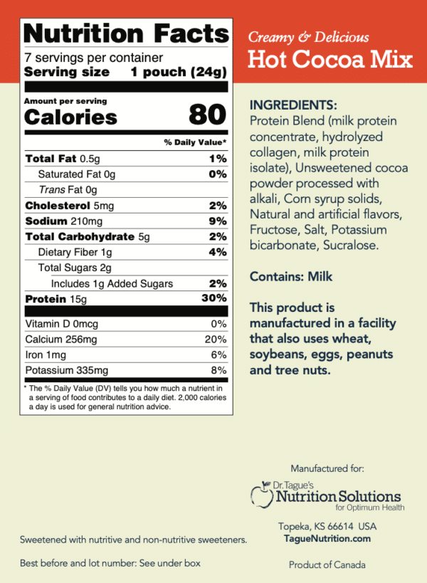 Hot Cocoa - Nutrition Facts