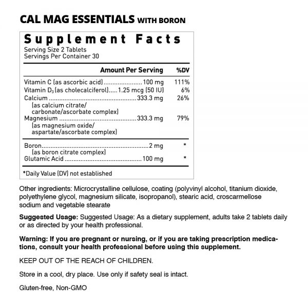 Cal Mag Essentials Supplement Facts