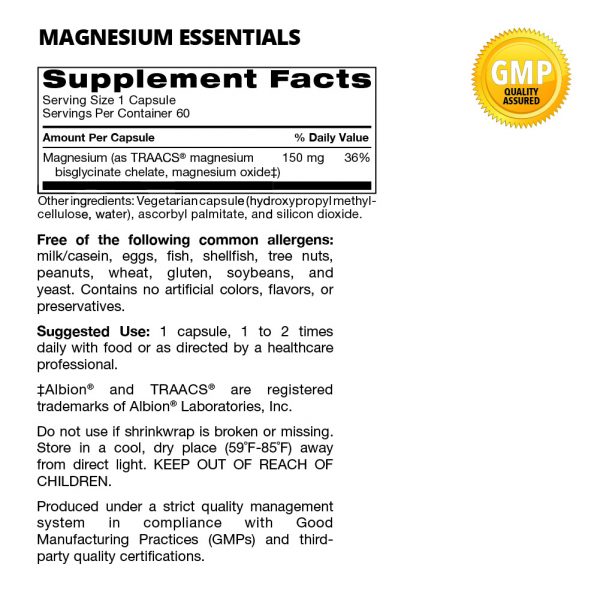 Magnesium Essentials Supplement Facts