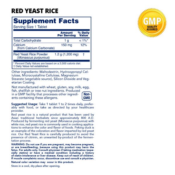Red Yeast Rice Supplement Facts
