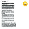 Vitamin D3 Supplement Facts