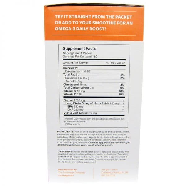 Coromega Omega-3 Orange Squeeze Supplement