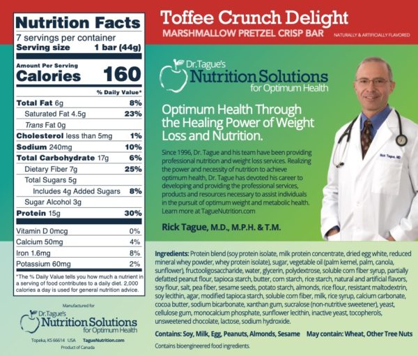 Toffee Crunch Delight - Nutrition Facts