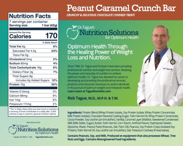 Peanut Caramel Crunch Bar Nutrition Facts