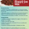 Savory Sloppy Joe Mix - Instructions