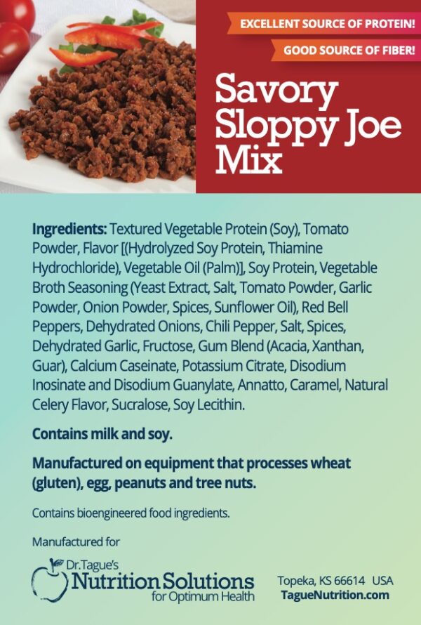 Savory Sloppy Joe Mix - Ingredients