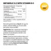 Supplement Facts - Metabolic K2 with D3