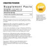Supplement Facts - Creatine Powder